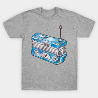 Little Blue Retro Radio T-Shirt